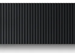 Vente-unique Panneau mural 3D - Pack de 2,83 m² - Noir - Lot de 8 pièces - CLINTON