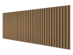 Panneau mural 3D - Pack de 3,71 m² - Coloris bois naturel - Lot de 8 pièces - TATIANA-Vente-unique Discount