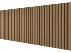 Panneau mural 3D - Pack de 3,71 m² - Coloris bois naturel - Lot de 8 pièces - TATIANA-Vente-unique Discount