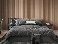 Panneau mural 3D - Pack de 3,71 m² - Coloris bois naturel - Lot de 8 pièces - TATIANA-Vente-unique Discount