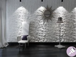 Panneau mural 3D à peindre - pack de 3m² - lot de 12 pièces - ANGLY-Vente-unique Hot