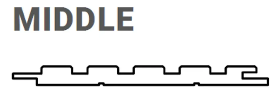 Hardwarexchange Panneau mural 3D en MDF massif Blanc antique satiné de 2760 mm X 750 mm MIDDLE WAVY