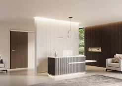 Panneau mural 3D en MDF massif Noyer satiné de 2760 mm X 750 mm MIDDLE WAVY-Hardwarexchange Online