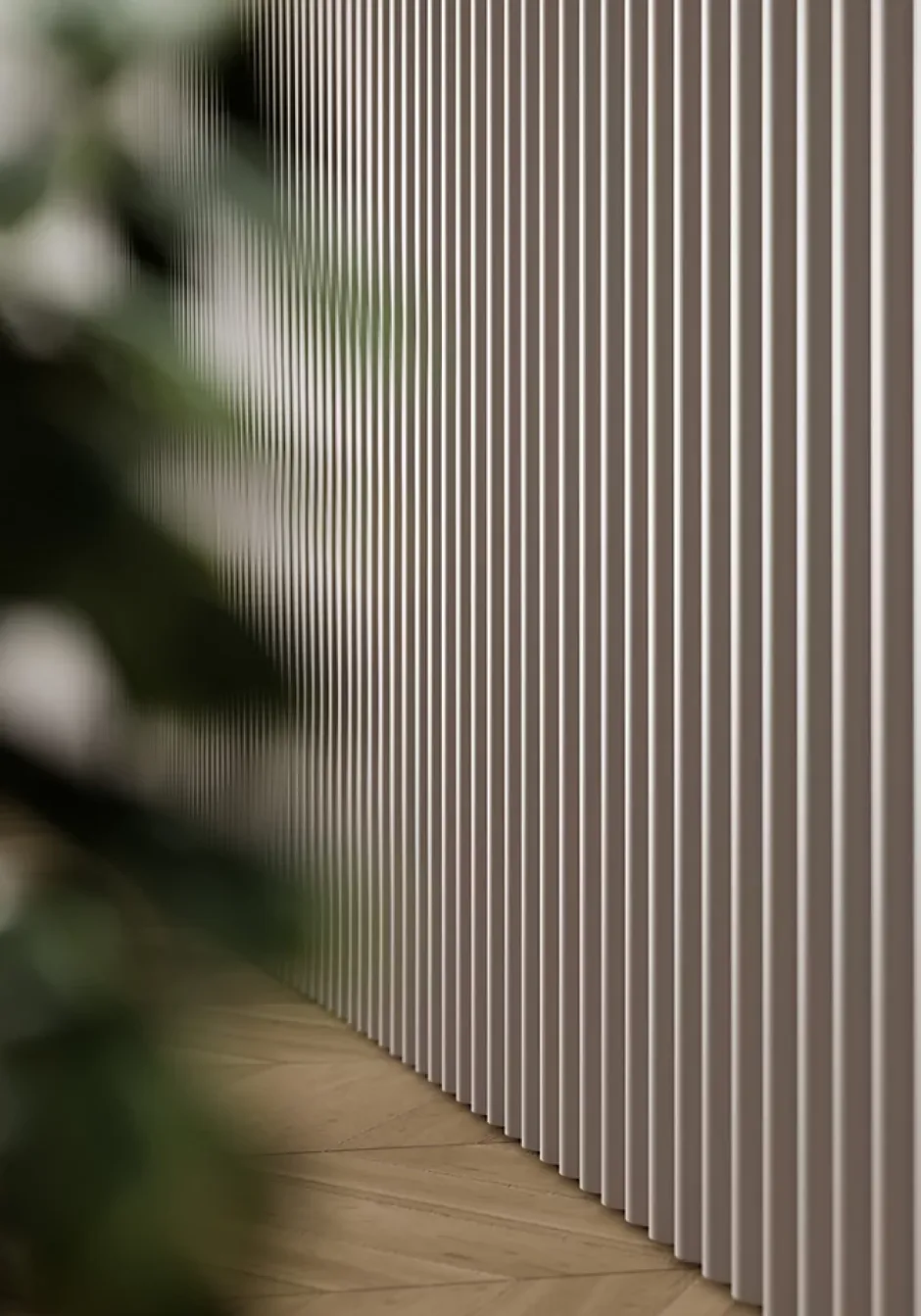 Hardwarexchange Panneau mural 3D en MDF massif Gris mat de 2760 mm X 750 mm SMOOTH WAVY