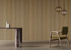 Panneau mural 3D en MDF massif Chene moyen satiné de 2760 mm X 750 mm MIDDLE WAVY-Hardwarexchange Discount