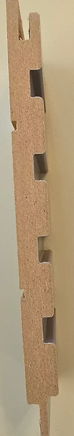 Hardwarexchange Panneau mural 3D en MDF massif Chene naturel mat de 2760 mm X 750 mm MIDDLE WAVY