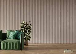 Hardwarexchange Panneau mural 3D MDF SMOOTH WAVY chêne naturel mat 2760x750x12 mm