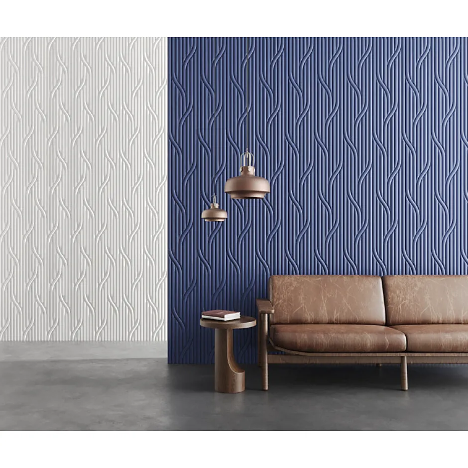 Orac Decor Panneau mural 3D motifs fluides - - L200xp1.6xH25cm - W213