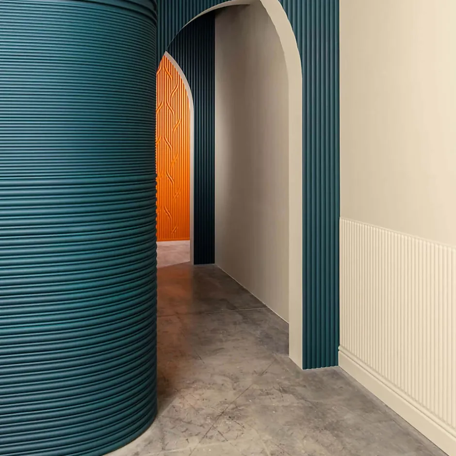 Orac Decor Panneau mural 3D motifs fluides - - L200xp1.6xH25cm - W213