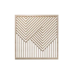 Panneau mural décoratif Zoey design géométrique ajouré effet bois clair L.60 x l.60 x ép.1cm 3pcs-Radex Outlet