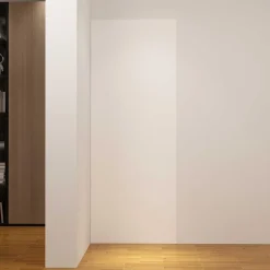 AICA Sanitaire Panneau mural de douche Blanc 80 x 210 cm mural aluminium avec 1 profile - Étanche, durable et facile à nettoyer