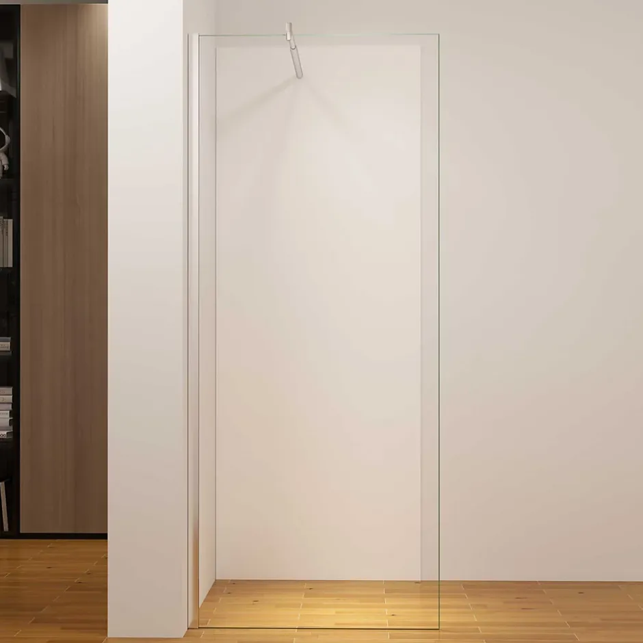 Panneau mural de douche Blanc 90 x 210 cm mural aluminium avec 1 profile - Étanche, durable et facile à nettoyer-AICA Sanitaire Discount