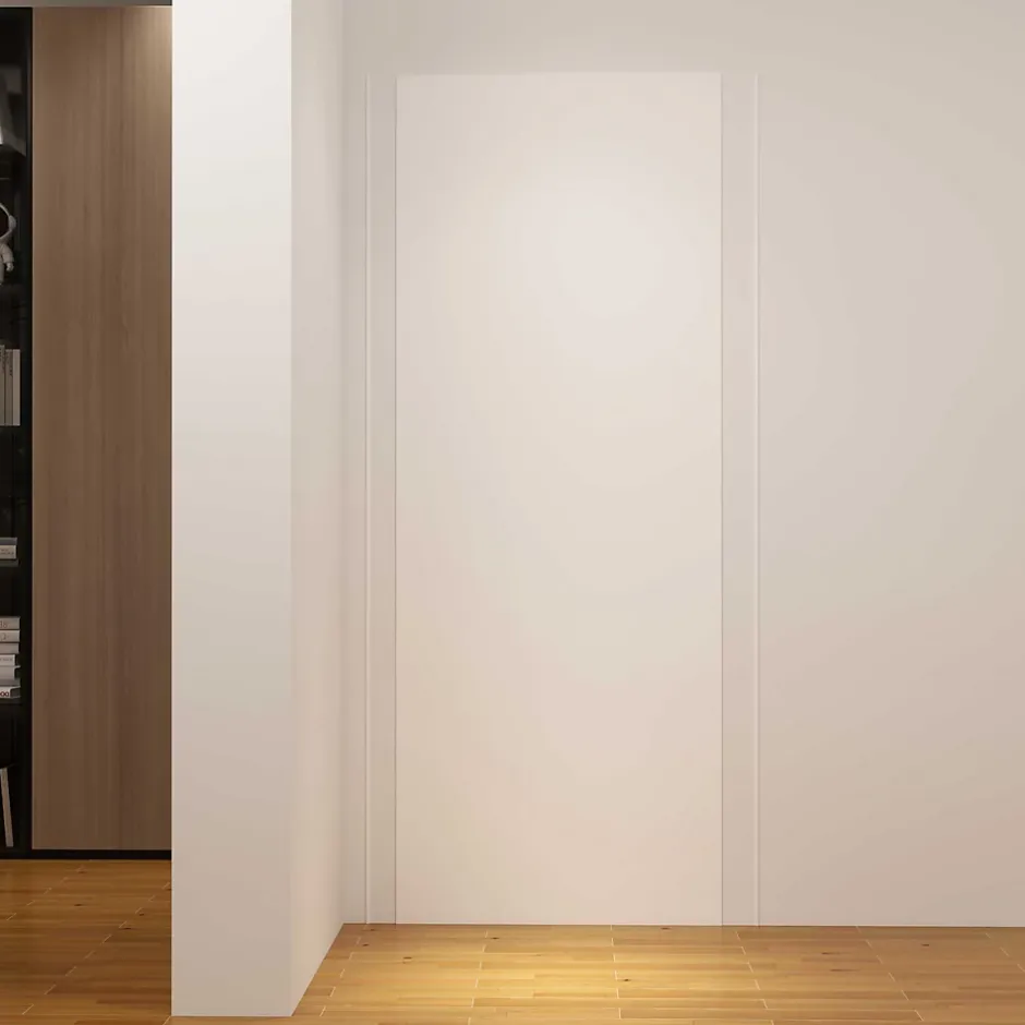 Panneau mural de douche Blanc 90 x 210 cm mural aluminium avec 1 profile - Étanche, durable et facile à nettoyer-AICA Sanitaire Discount