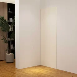 AICA Sanitaire Panneau mural de douche Ivoire 120 x 210 cm mural aluminium - Étanche, durable et facile à nettoyer