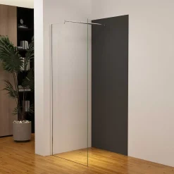 AICA Sanitaire Panneau mural de douche Noir 120 x 210 cm mural aluminium avec 1 profile - Étanche, durable et facile à nettoyer