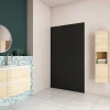 AICA Sanitaire Panneau mural de douche Noir 120x210cm,Panneaux muraux salle de bain habillage mural aluminium,avec 2 profilés de finition
