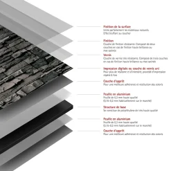 Schulte Panneau mural de salle de bains l.100x255 cm, décor parement ardoise, DécoDesign