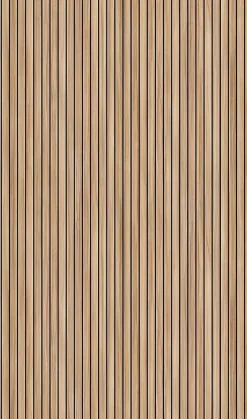 Panneau mural de salle de bains l.150 x H.255 cm, effet tasseaux bois chêne vertical, DécoDesign Japandi-Schulte Clearance