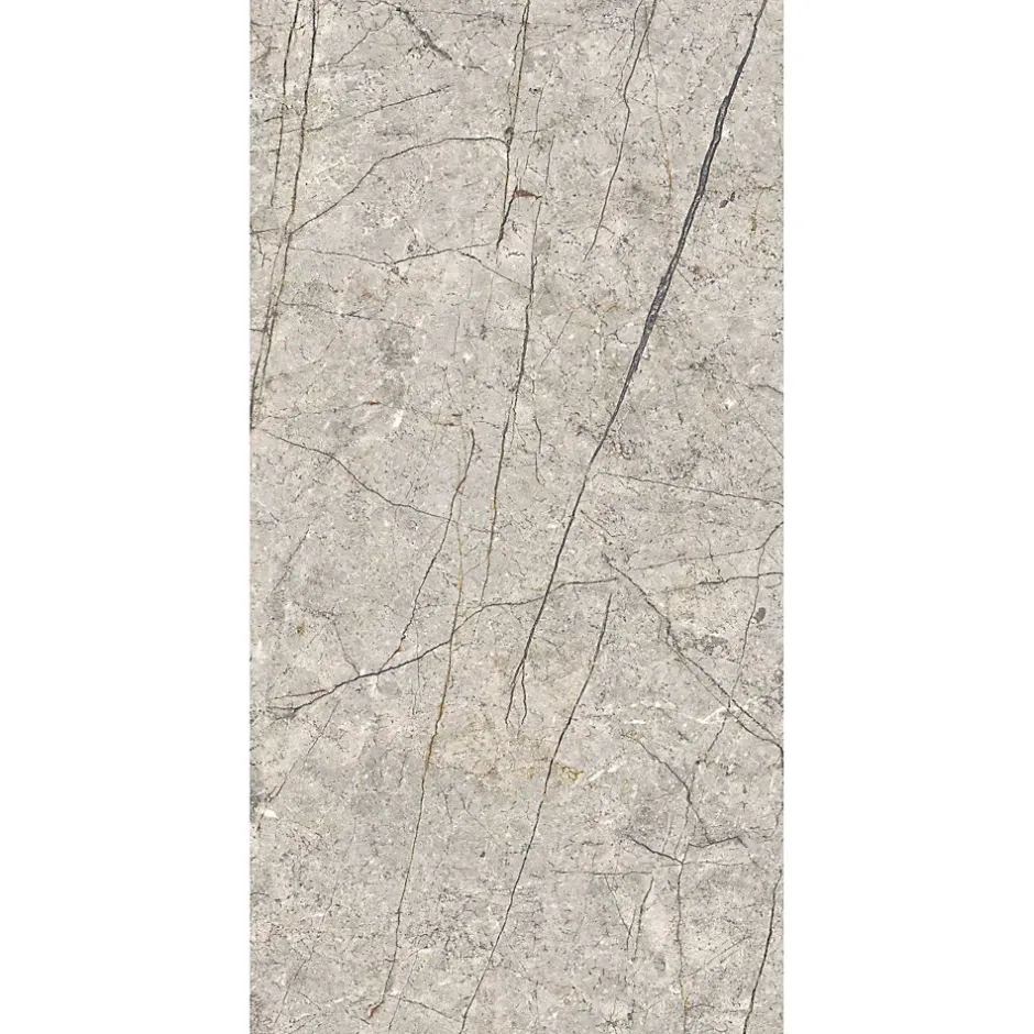 Schulte Panneau mural de salle de bains l.150 x H.255 cm, effet pierre greige veiné, DécoDesign Softtouch