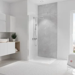 Schulte Panneau mural de salle de bains l.100x255 cm, décor béton Softtouch, DécoDesign