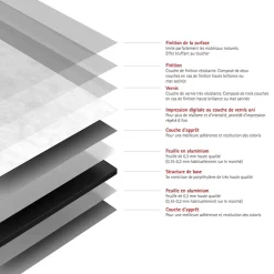 Schulte Panneau mural de salle de bains l.100 x H.255 cm, effet marbre blanc mat, DécoDesign