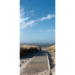 Panneau mural de salle de bains l.90 x H.210 cm, ponton mer du Nord, DécoDesign Photo-Schulte Clearance