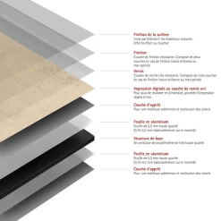 Panneau mural de salle de bains l.100 x H.255 cm, effet travertin beige, DécoDesign-Schulte Best