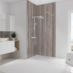 Schulte Panneau mural de salle de bains l.100x255 cm, décor béton, Décodesign vendu par 2