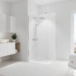 Schulte Panneau mural de salle de bains l.90 x H.210 cm, blanc, DécoDesign Couleur