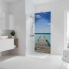 Schulte Panneau mural de salle de bains l.90 x H.210 cm, ponton du Maldives, DécoDesign Photo