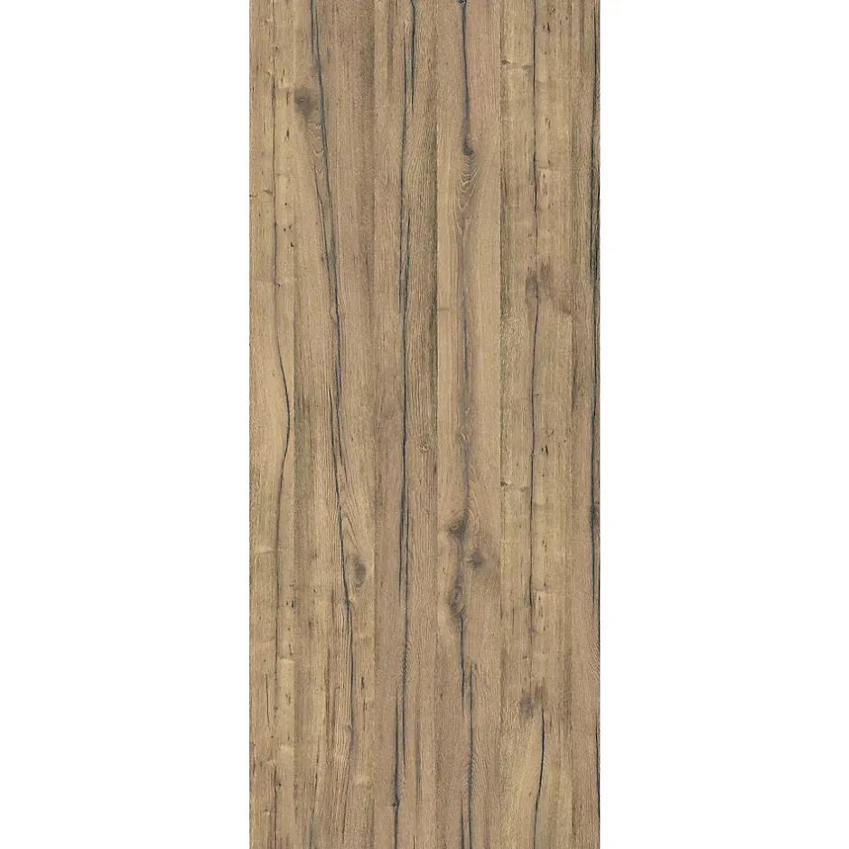 Panneau mural de salle de bains l.100 x H.255 cm, effet chêne clair, DecoDesign-Schulte Discount