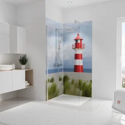 Schulte Panneau mural de salle de bains l.90 x H.210 cm, phare en angle, Décodesign photo vendu par 2