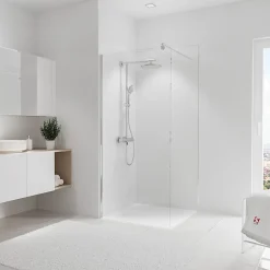 Schulte Panneau mural de salle de bains l.90 x H.210 cm, blanc à combiner, DécoDesign Photo