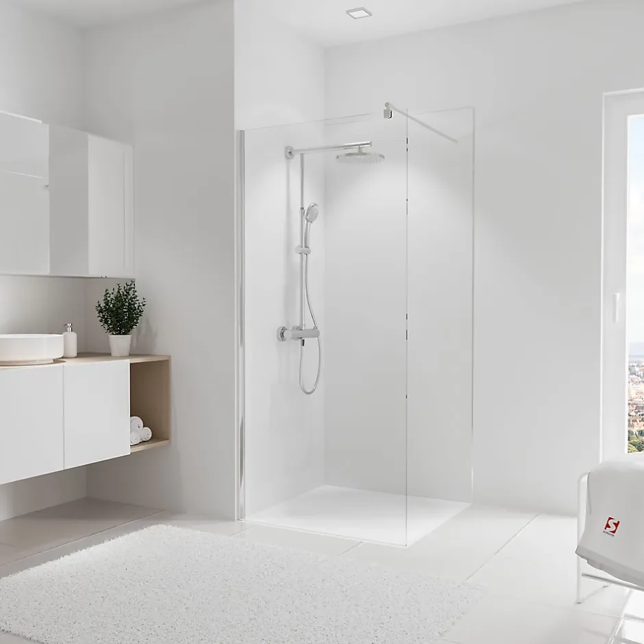 Schulte Panneau mural de salle de bains l.90 x H.210 cm, blanc à combiner, DécoDesign Photo