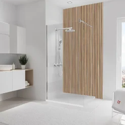 Schulte Panneau mural de salle de bain l.125 x H.255 cm, japandi vertical, DécoDesign