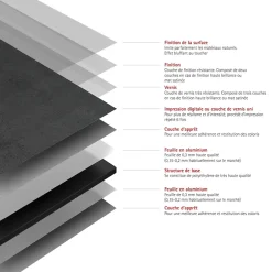 Schulte Panneau mural de salle de bains l.100 x H.210 cm, effet ardoise noir, DécoDesign