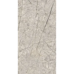 Schulte Panneau mural de salle de bains l.100 x H.210 cm, effet pierre greige veiné, DécoDesign Softtouch