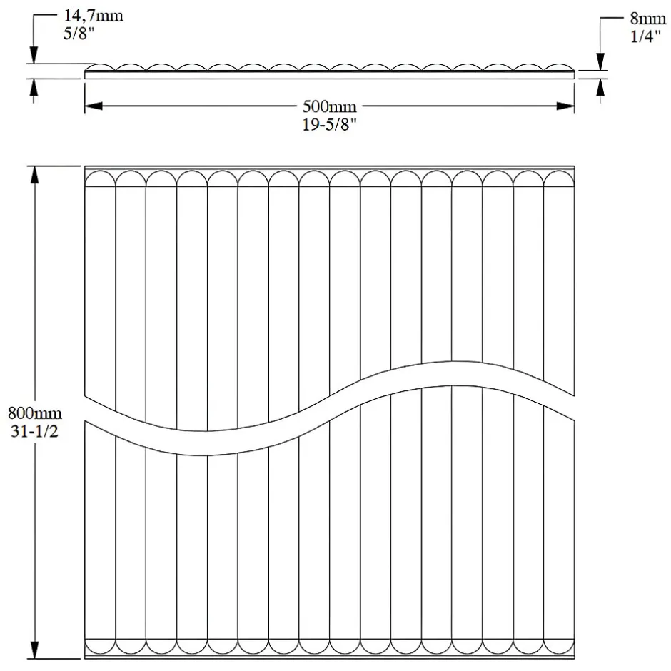 Orac Decor Panneau mural effet lambris - - L50xp1.5xH80cm - W215