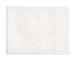 Panneau mural PVC 3D Artnuvo blanc 47 x 61,7 cm-Innovera Decor Online