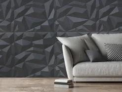 Panneau mural PVC 3D Glacier gris 61 x 61 cm-Innovera Decor