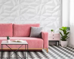 Innovera Decor Panneau mural PVC 3D Glacier blanc 61 x 61 cm