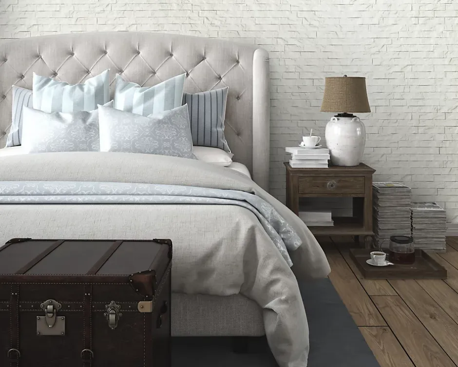 Innovera Decor Panneau mural PVC 3D Ledge blanc 61 x 61 cm