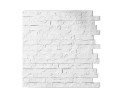 Innovera Decor Panneau mural PVC 3D Ledge blanc 61 x 61 cm