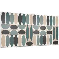 Wallfluent Panneau Mural PVC 100x50 cm Motif Floral Géométrique 1 pièce