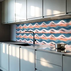 Wallfluent Panneau Mural PVC 100x50 cm Motif Géométrique En Losange 1 pièce