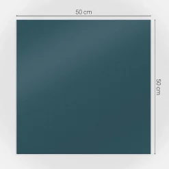 Wallfluent Panneau Mural PVC 50x50 cm Couleur Bleu Sarcelle Foncé 4 pièces