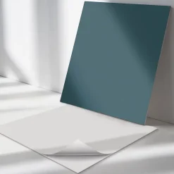 Wallfluent Panneau Mural PVC 50x50 cm Couleur Bleu Sarcelle Foncé 4 pièces