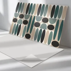 Panneau Mural PVC 120x60 cm Motif Floral Géométrique 1 pièce-Wallfluent Hot