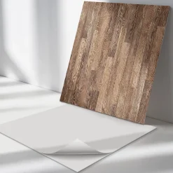 Wallfluent Panneau Mural PVC 50x50 cm Motif De Plancher 4 pièces