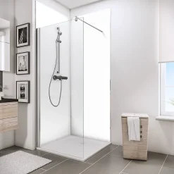 Panneau mural salle de bains 120 x 210 cm, DécoDesign Couleur, blanc-Schulte Outlet